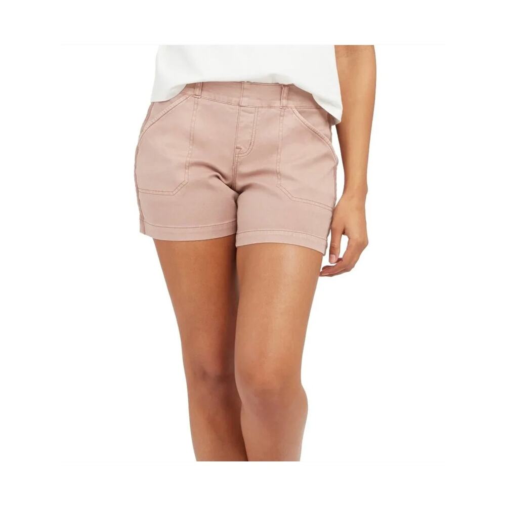 SPANX Stretch Twill 6" Shorts Pull On Tummy‎ Shaping Blush Pink Small